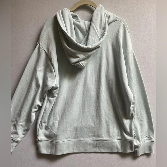Levi's Graphic Logo pastel green Hoodie Sz L - Picture 2 of 8